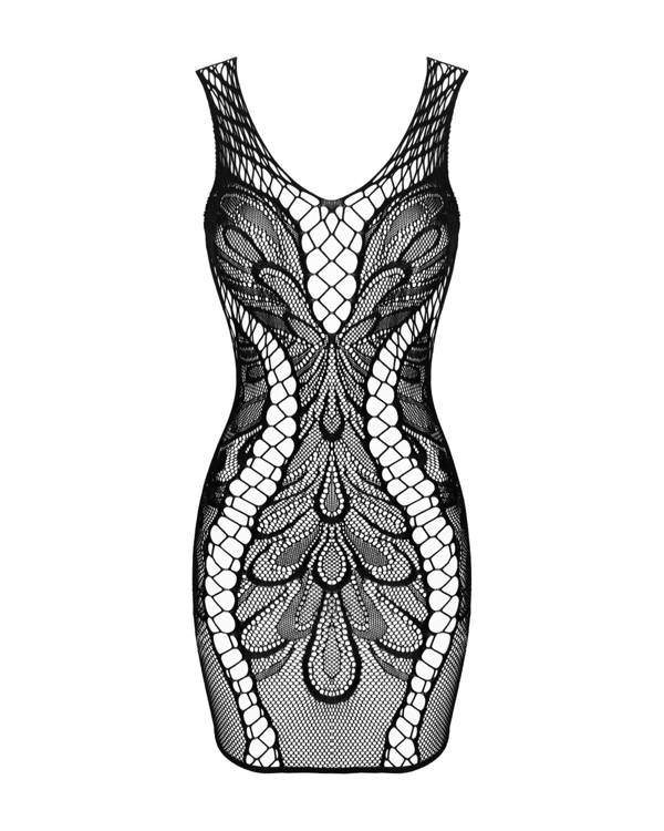 Siateczkowa elastyczna sukienka Obsessive D608